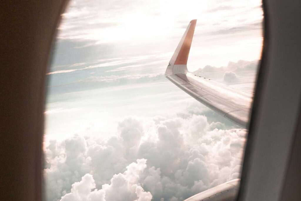 view from a plane window